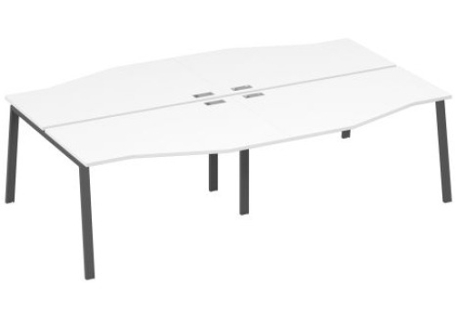 Станция рабочая эргономичная 4х140 Мира Трио, цвет белый премиум + антрацит