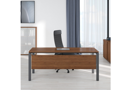 Стол письменный с передней панелью Делфи, цвет орех