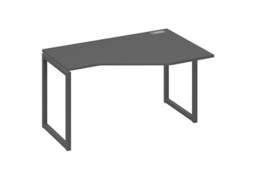 Стол эргономичный правый Мира Одри, цвет антрацит премиум + антрацит
