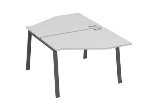 Рабочая станция эргономичная 2х120 Мира Трио, цвет серый + антрацит