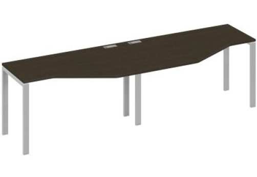 Рабочая станция эргономичная (2х140) Мира Нумо, цвет венге + серый