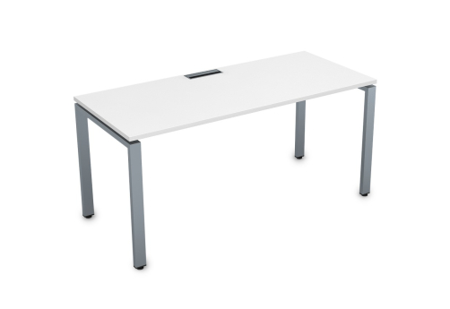 Стол рабочий Платинум Персонал, цвет белый премиум