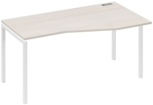 Стол эргономичный правый Техно Мира Лофт, цвет дуб шамони + белый