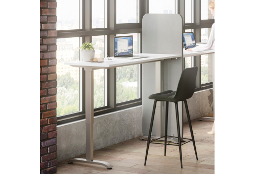 Стол с подъемным механизмом (с заглушками) Софт, цвет белый