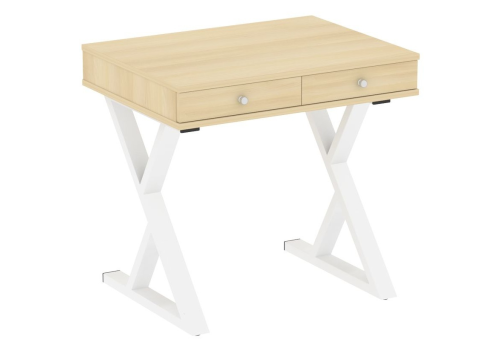 Стол письменный, цвет акация + белый