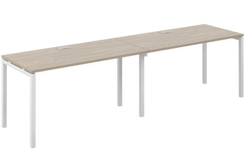 Рабочая станция Индиго Форт, цвет дуб темный + белый