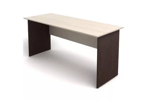 Стол рабочий, цвет дуб молочный + венге