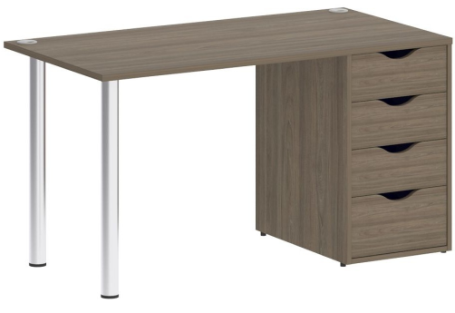 Стол письменный с тумбой 4 ящика, цвет вяз