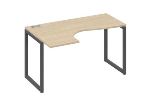 Стол эргономичный левый Мира Одри, цвет дуб скандинавский + антрацит