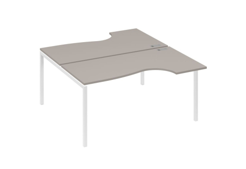 Рабочая станция эргономичная 2х160 Классика Мира Лофт, цвет мокко премиум + белый
