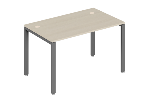 Стол письменный на металлоопорах, цвет светлый дуб