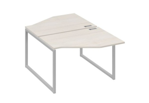 Рабочая станция эргономичная (2х120) Мира Одри, цвет дуб шамони + серый