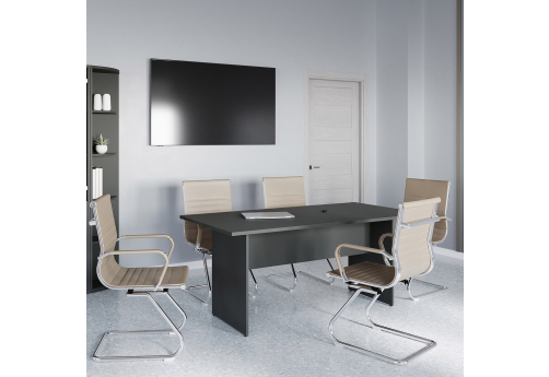 Стол переговорный прямоугольный Нотте, цвет антрацит