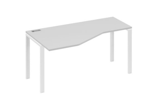 Стол эргономичный левый Мира Нумо, цвет серый + белый