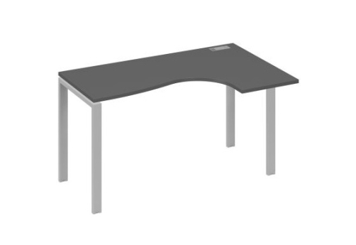 Стол эргономичный правый Мира Нумо, цвет антрацит премиум + серый