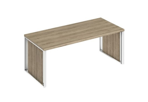 Стол руководителя с декоративными вставками Римини, цвет дуб светлый
