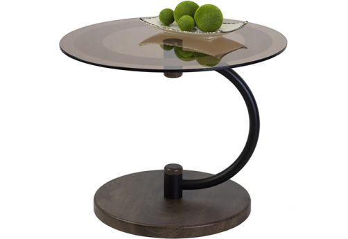 Стол журнальный Лето 1045, цвет венге + черный