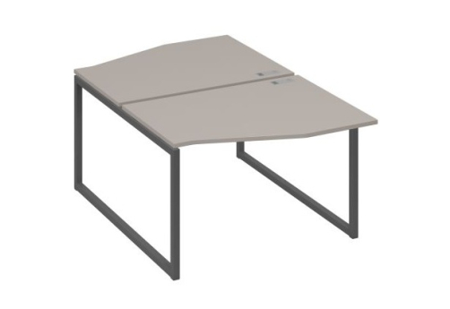 Рабочая станция эргономичная (2х120) Мира Одри, цвет мокко премиум + антрацит