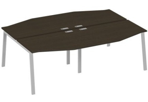 Рабочая станция эргономичная (4х120) Мира Нумо, цвет венге + серый