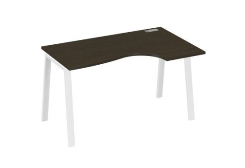 Стол эргономичный правый 140 Мира Трио, цвет венге + белый