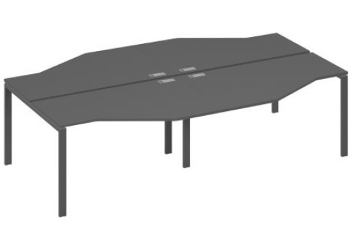 Рабочая станция эргономичная (4х140) Мира Нумо, цвет антрацит премиум + антрацит