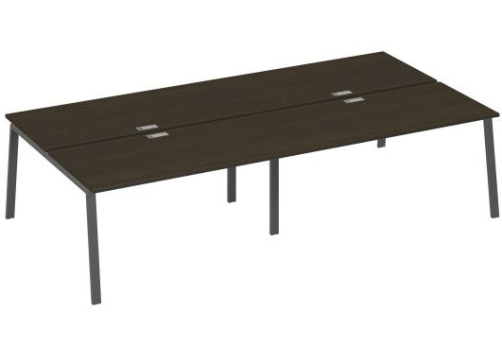 Рабочая станция 4х160 Мира Трио, цвет венге + антрацит