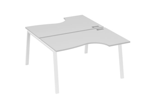 Станция рабочая эргономичная 2х140 Мира Трио, цвет серый + белый