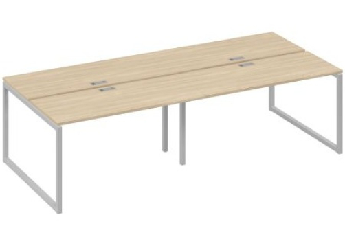 Рабочая станция (4х140) Мира Одри, цвет дуб скандинавский + серый