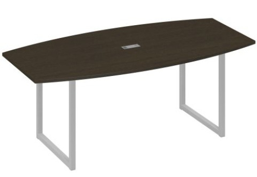 Стол для переговоров фигурный Мира Одри, цвет венге + серый