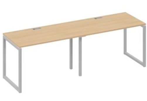 Рабочая станция (2х120) Мира Одри, цвет натуральный дуб + серый