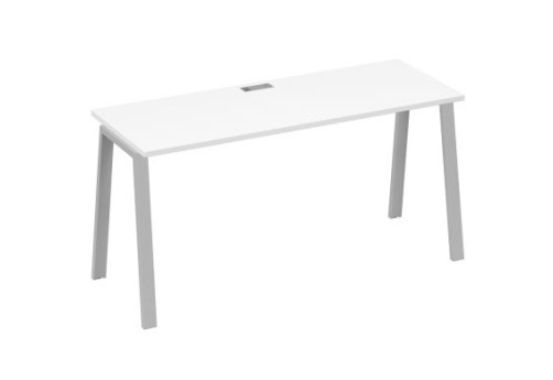 Стол письменный Мира Трио, цвет белый премиум + серый