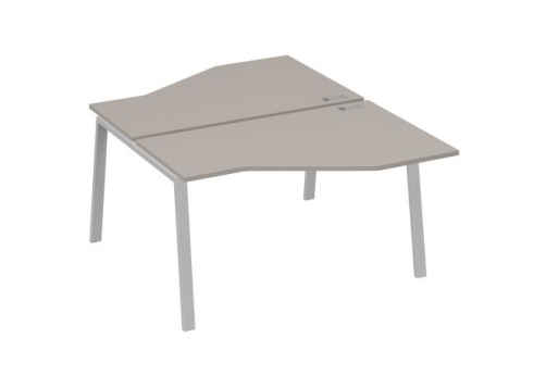 Рабочая станция эргономичная 2х140 Мира Трио, цвет мокко премиум + серый