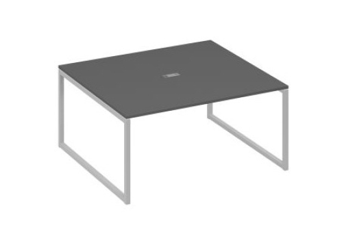 Стол для переговоров прямоугольный Мира Одри, цвет антрацит премиум + серый