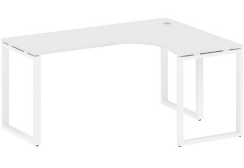 Стол эргономичный правый, цвет белый