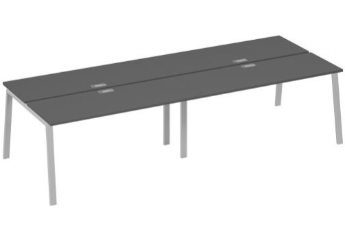 Рабочая станция 4х160 Мира Трио, цвет антрацит премиум + серый