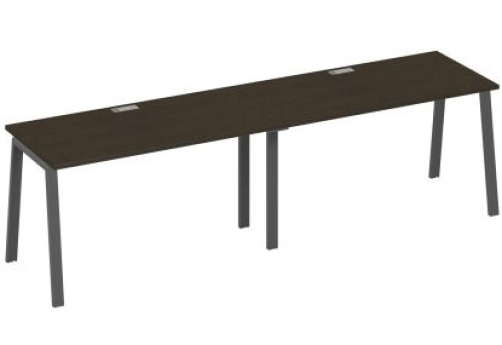 Рабочая станция 2х140 Мира Трио, цвет венге + антрацит