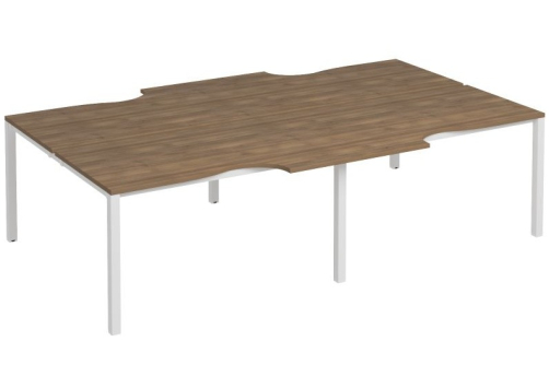 Рабочая станция эргономичная (4х140) Прайм Металл 50, цвет шамони темный + белый