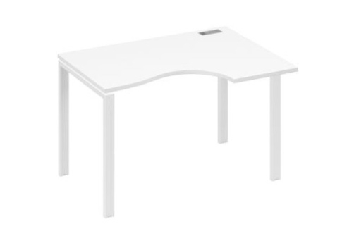 Стол эргономичный правый Мира Нумо, цвет белый премиум + белый