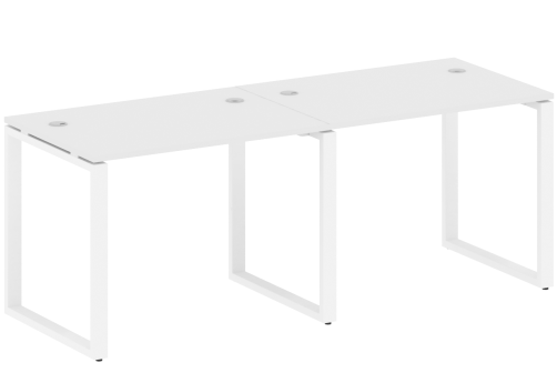 Стол на 2 рабочих места, цвет белый