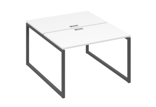 Рабочая станция (2х120) Мира Одри, цвет белый премиум + антрацит