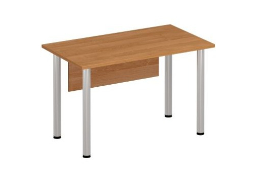 Стол письменный на хромированных опорах с экраном Тарли Хром, цвет ольха