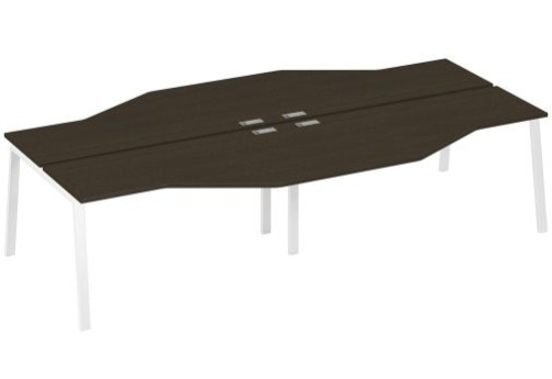 Рабочая станция эргономичная 4х160 Мира Трио, цвет венге + белый