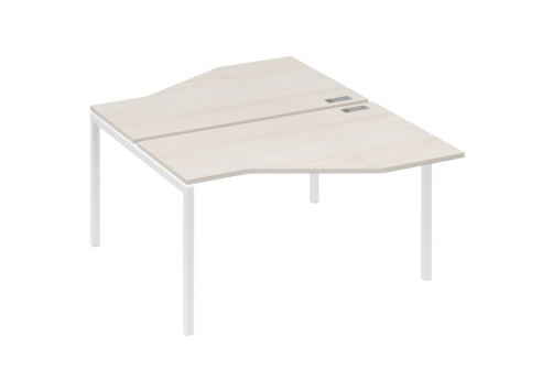 Рабочая станция эргономичная 2х140 Техно Мира Лофт, цвет дуб шамони + белый