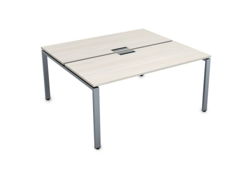 Стол на 2 рабочих места Платинум Персонал, цвет слоновая кость