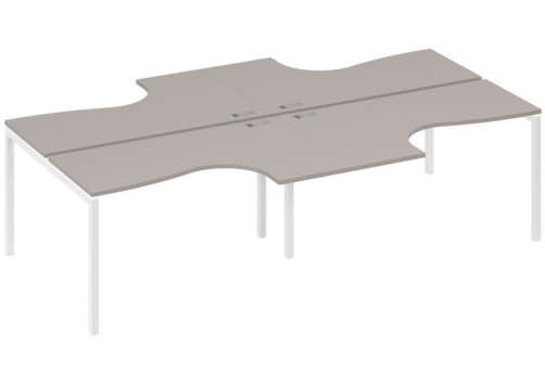 Рабочая станция эргономичная 4х140 Классика Мира Лофт, цвет мокко премиум + белый