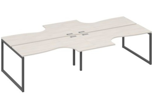Рабочая станция эргономичная (4х160) Мира Одри, цвет дуб шамони + антрацит