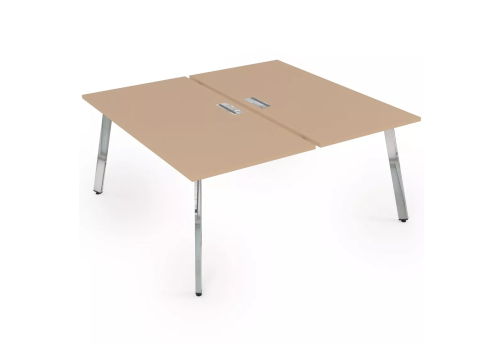 Стол на 2 рабочих места, цвет мокко