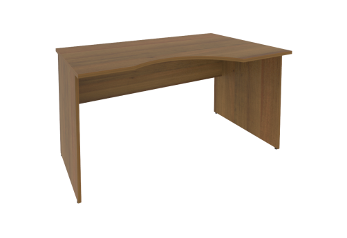 Стол письменный эргономичный правый, цвет орех