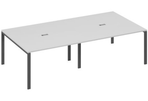 Стол для переговоров прямоугольный Мира Нумо, цвет серый + антрацит