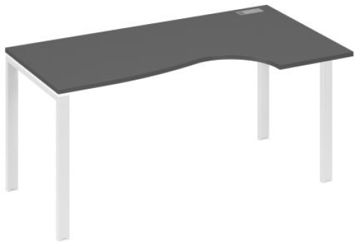 Стол эргономичный правый Мира Нумо, цвет антрацит премиум + белый